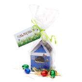 Vogelhuisje met paaseitjes Vogelhuisje met paaseitjes