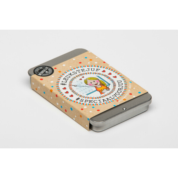 #Speciaalvoorjou: Suikervrije mint in blik - Juf/Meester